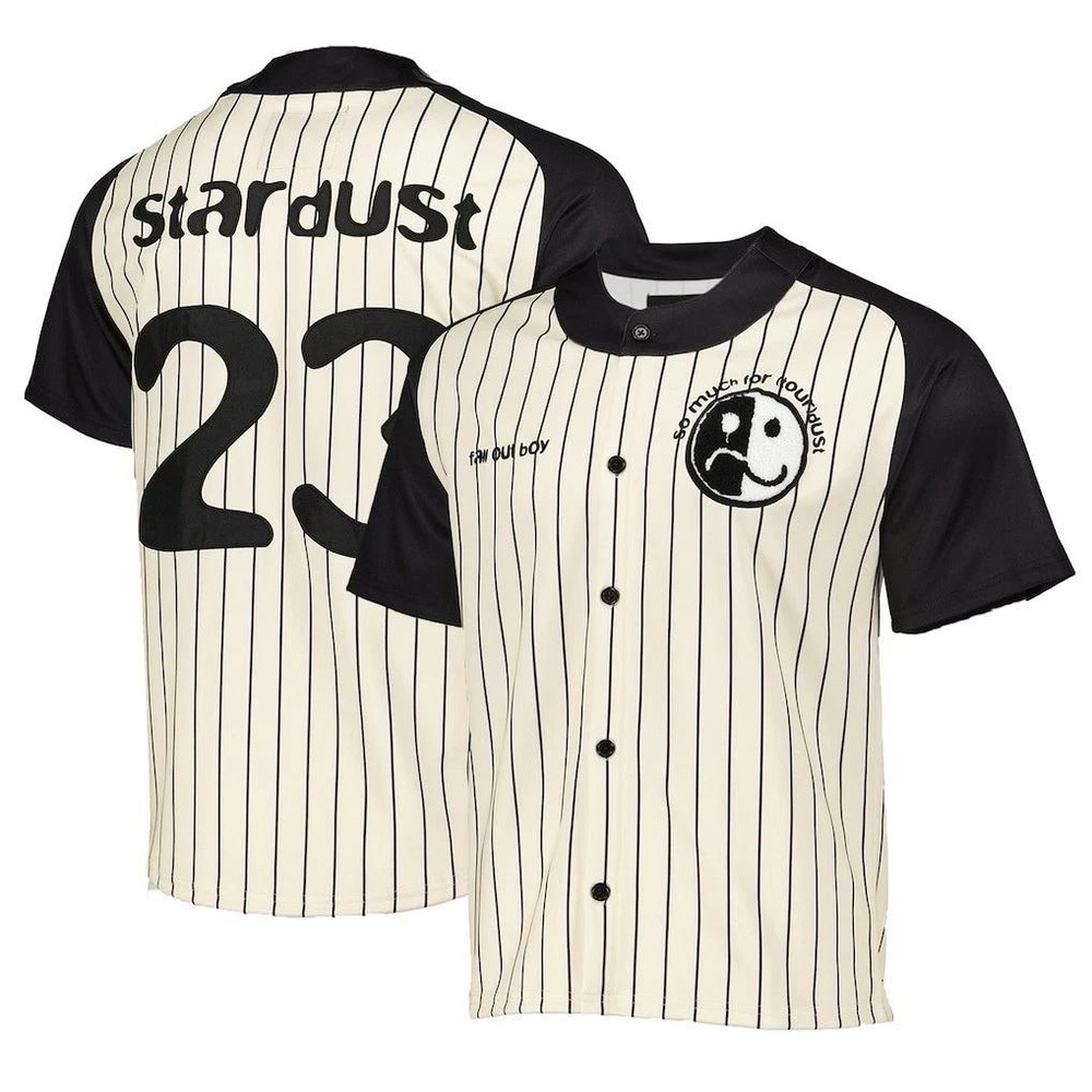 Fall Out Boy Medium Unisex So Much (for) Stardust Tour Pinstripe Baseball Jersey